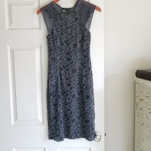 Ann Ferriday M Lace Overlay Dress Perfect Conditn